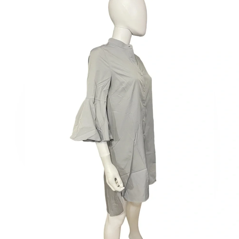 AMT Gray Flare Sleeve Button Down Shirt Dress
New - Picture 6 of 10